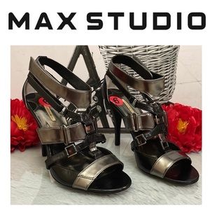 Max Studio Etna Metalic Strappy Heels